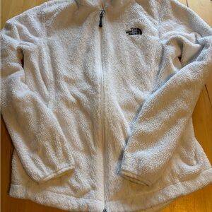 The North Face Women's White Fleece Jacket - Soft Zip-Up Coat